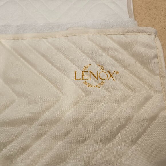 RARE LENOX SET 12 STEMWARE SAVER QUILTED ZIPPERED CRYSTAL GLASS GOBLET STORAGE - Picture 9 of 11